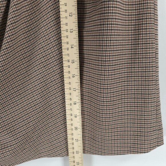 NWT J. McLaughlin MADDIE Pleated Plaid Skirt TAUPE/BROWN/BLACK HOUNDSTOOTH Sz 6 - Picture 6 of 10